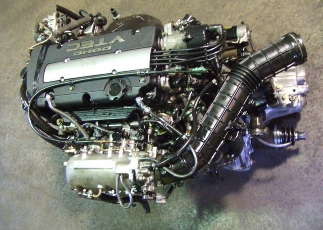 JDM HONDA PRELUDE DOHC VTEC OBD1 H22A ENGINE WITH MT 5 SPEED TRANSMISSION ECU 3