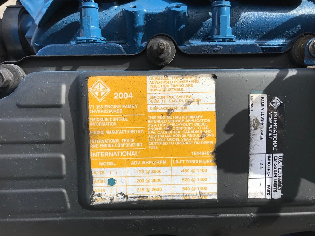 2004 INTERNATIONAL VT365 ENGINE 3