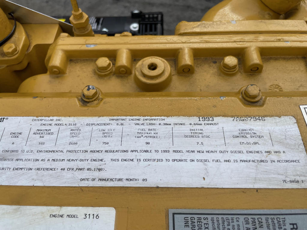 NEW 1993 CAT 3116 ENGINE 3