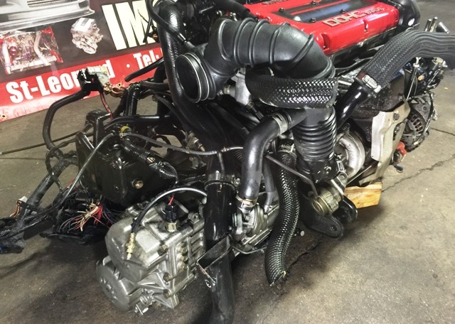 JDM MITSUBISHI 4G63T TURBO CYCLONE 6 BOLT ENGINE WITH MT 5 SPEED AWD TRANSMISSION 3