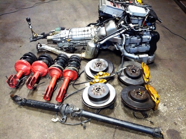 JDM SUBARU WRX STI VERSION 8 EJ20T MOTOR TWIN SCROLL TURBO VF37 MT 6 SPEED DCCD TRANSMISSION ECU WIRING BREMBO KIT SUSPENSION 3