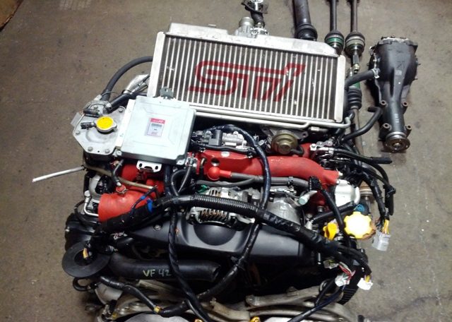 JDM SUBARU WRX STI EJ20T ENGINE TURBO VF42 MT 6 SPEED TRANSMISSION DCCD RA-R ECU BREMBO KIT BRAKES 2