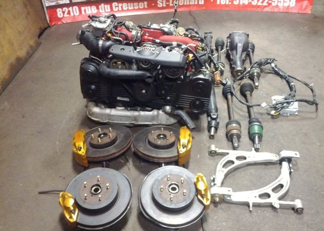 JDM SUBARU WRX STI EJ20T SPEC-C VERSION 9 VF36 MOTOR MT TRANSMISSION DCCD HARNESS ECU BREMBO KIT