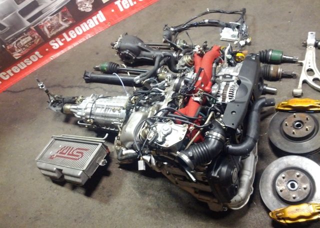 JDM SUBARU WRX STI EJ20T SPEC-C VERSION 9 VF36 MOTOR MT TRANSMISSION DCCD HARNESS ECU BREMBO KIT 2