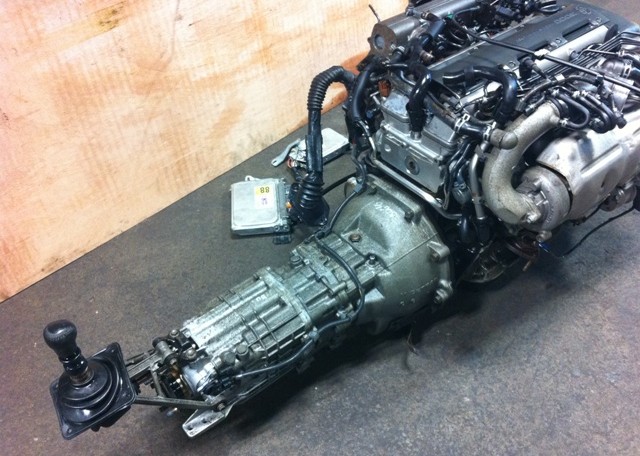 JDM TOYOTA SUPRA 2JZGTTE NON VVTI TWIN TURBO ENGINE 6 SPEED TRANSMISSION GETRAG ECU 4