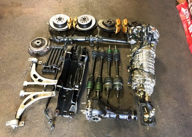 USED JDM SUBARU WRX STI 6 SPEED TRANSMISSION DCCD STI VERSION 8 TY856WB3KA OEM TRANSMISSION BREMBO KIT 5