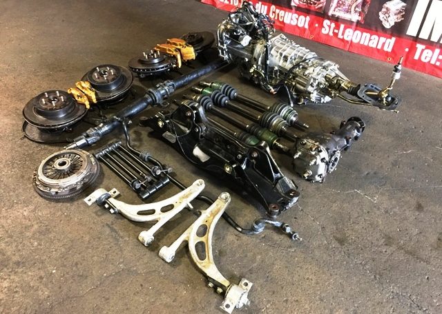 USED JDM SUBARU WRX STI 6 SPEED TRANSMISSION DCCD STI VERSION 8 TY856WB3KA OEM TRANSMISSION BREMBO KIT 2